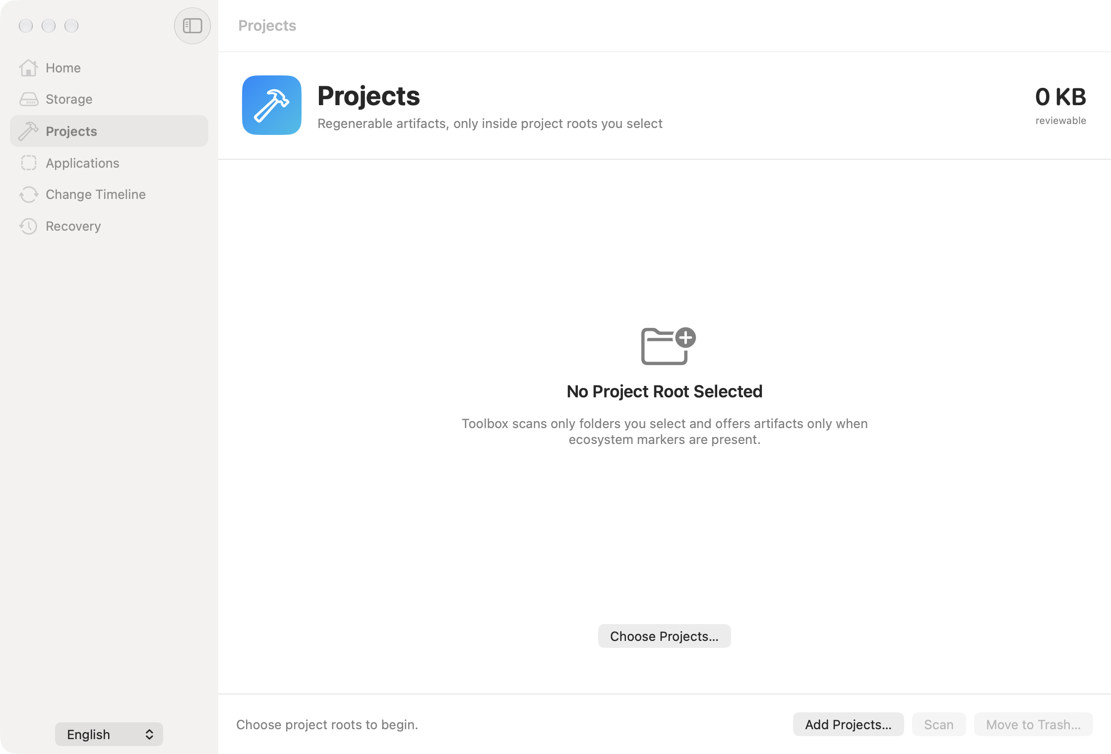 Toolbox project artifact review